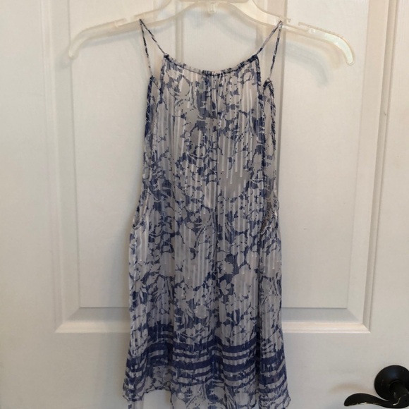 𝅺charlie Jade SzM Silk blend Sheer Haltered Top. - Picture 2 of 4